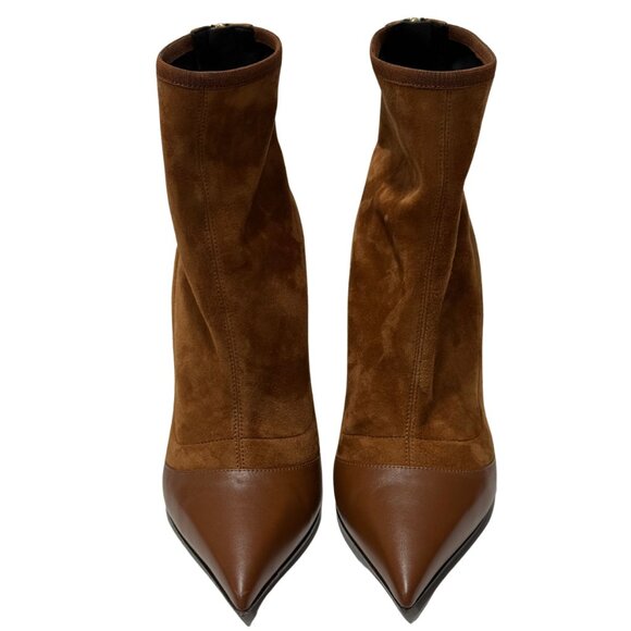 Balmain brown heeled boots size 10/40 - Picture 2 of 5